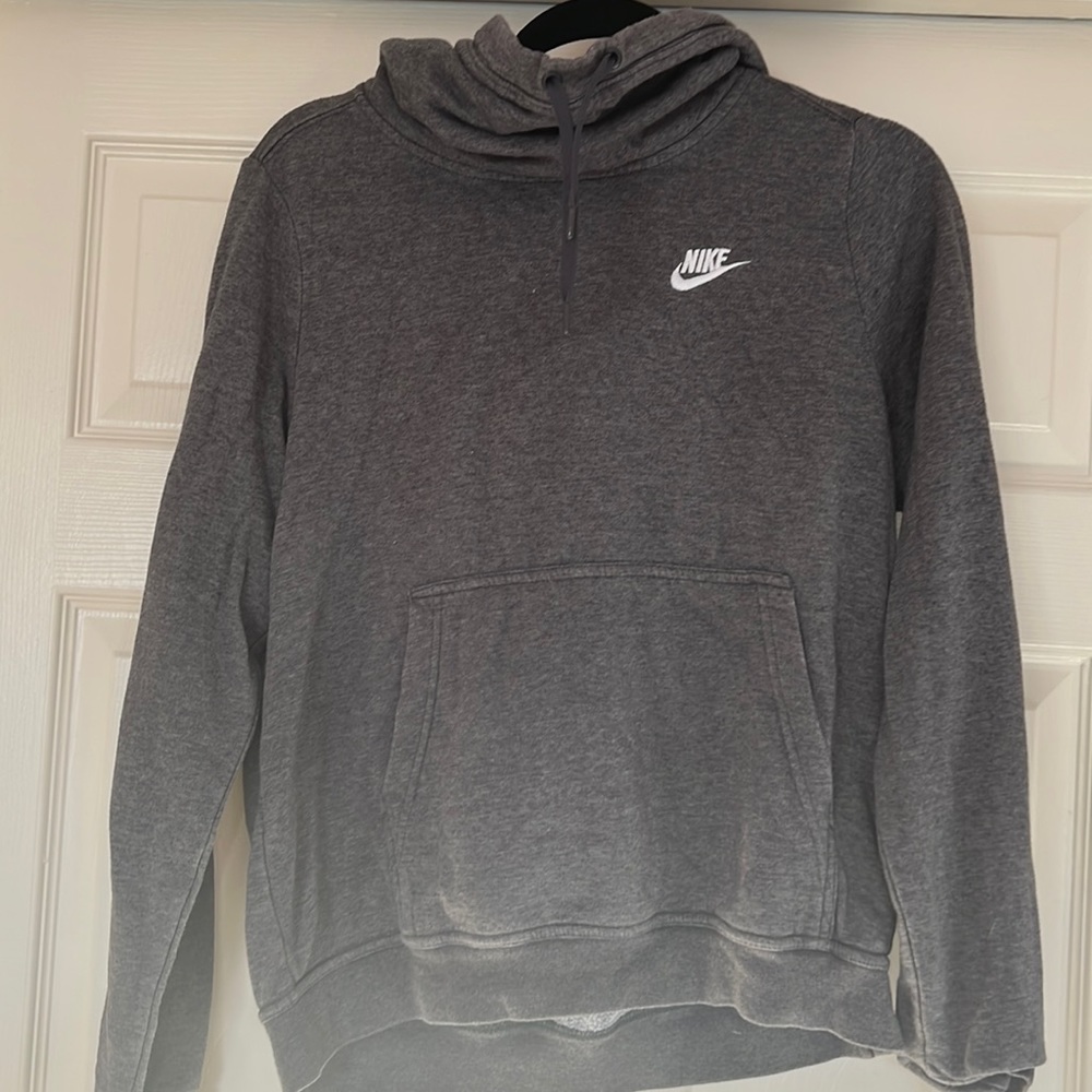 Womens grey mock neck nike hoodie